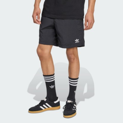 Black Trefoil Essentials Woven Shorts