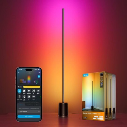 Picture of Govee Floor Lamp 3 Lite, Smart RGBIC LED Corner Lamp for Living Room | Compatible with Alexa, SmartThings, Matter, 1400lm Dimmable Color Changing Tall Standing Light with Music Sync for Bedroom