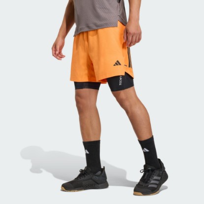 Orange D4T POWER 3 STRIPES SHORTS