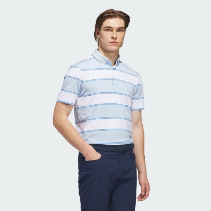 Blue ULTIMATE365+ JUMBO STRIPE CLIMACOOL POLO SHIRT