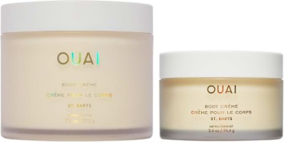 Picture of OUAI St. Barts Body Cream Bundle - Hydrating Body Cream with Cupuaçu Butter, Coconut Oil and Squalane - Softens Skin and Delivers Healthy-Looking Glow - Sulfate-Free Skin Care (2 Count, 7.5 Oz/3.4 Oz)