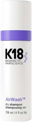 Picture of K18 AirWash™ Dry Shampoo, Non-Aerosol, Balances Scalp & Controls Excess Oil Production