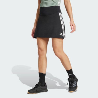 Black Train Essentials 3-Stripes Workout Skort