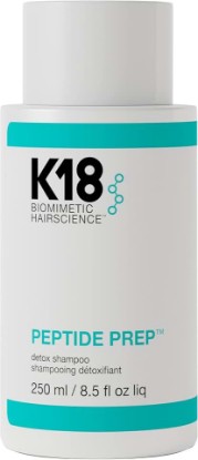 Picture of K18 Peptide Prep™ Detox Shampoo - Color Safe Clarifying Shampoo for Build Up Removal - Gently Removes Dirt, Oil + Metals from Hard Water with Activated Charcoal + Salicylic Acid