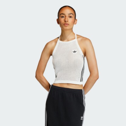 White KNITTED CROCHET TOP