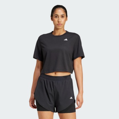 Black Train Essentials Boxy Workout Tee
