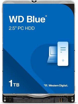 Picture of Western Digital 1TB WD Blue Mobile Hard Drive HDD - 5400 RPM, SATA 6 Gb/s, 128 MB Cache, 2.5" - WD10SPZX