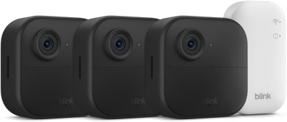 Picture of Blink Outdoor 4 – Wireless smart security camera, two-year battery life, 1080p HD day and infrared night live view, two-way talk. Sync Module Core included – 3 camera system Reducing CO2