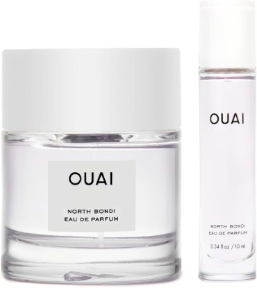 Picture of OUAI Mini North Bondi Eau de Parfum Set - Elegant Womens Perfume for Everyday Wear - Fresh Floral Scent, Notes of Lemon, Jasmine & Bergamot with Hints of Violet & White Musk (2 Count, 0.34 Oz/1.7 Oz)