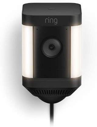 Picture of Ring Spotlight Cam Plus, Plug-In (newest model), Home or business security with HD video, Two-Way Talk, Color Night Vision, and Security Siren, Black