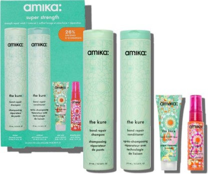 Picture of amika super strength repair wash + care set