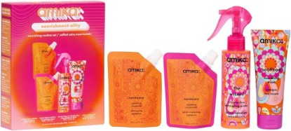 Picture of Amika nourishment-ality nourishing routine set | gift set for soft hair, TSA travel approved