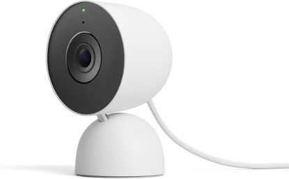 Picture of Google Nest Cam Indoor (Wired, 3rd Gen) - Security Camera - 2025 - Snow | 2K video, motion detection, color night vision, 2-way audio, works with Google Home and Gemini, intelligent alerts