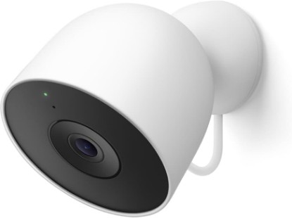 Picture of Google Nest Cam Outdoor (Wired, 2nd Gen) - Security Camera - 2025 - Snow | 2K video, motion detection, color night vision, 2-way audio, works with Google Home and Gemini, weather resistant