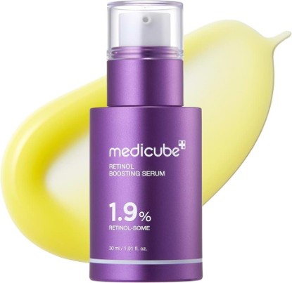 Picture of medicube Retinol Boosting Serum for Intensive Firming Care | Hydration & Plumping Care with Retinol, Peptides & Vitamins - Refined Pores & Radiant Skin, Korean Skincare, 1.01 fl.oz