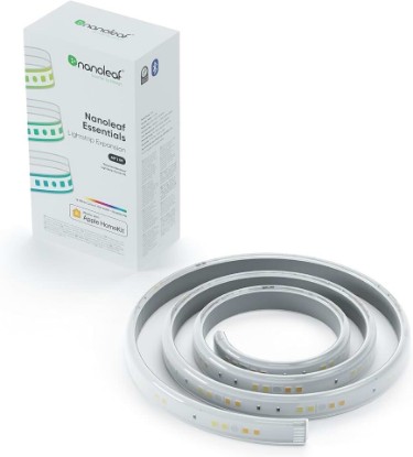 Picture of Nanoleaf Essentials Bluetooth Thread & WiFi Smart RGBCW 16M+ Color LED Cuttable Lightstrip 40" (1M) Extension.
