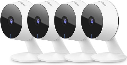 Picture of LaView Security Cameras 4pcs, Home Security Camera Indoor 1080P, Wi-Fi Cameras Wired for Pet, Motion Detection, Two-Way Audio, Night Vision, Phone App, Works with Alexa, iOS & Android & Web Access ClimatePartner certified
