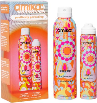 Picture of amika positively perked up dry shampoo duo | gift set for refreshing hair between wash days