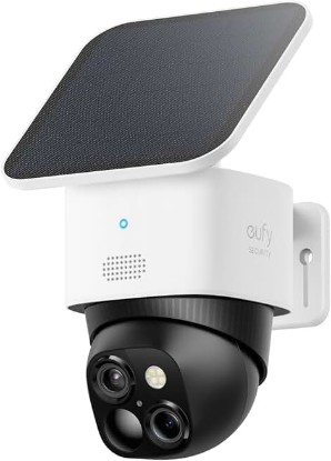 Picture of eufy Security SoloCam S340, 3K Dual-Lens Solar Security Camera | 360° Coverage, Pan & Tilt, No Blind Spots, AI Detection & Tracking, Color Night Vision, No Monthly Fee, Built-in 8GB ClimatePartner certified
