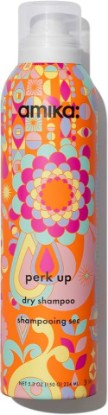 Picture of amika perk up talc-free dry shampoo | refreshes roots with a voluminous ‘oomph’ between washes, no white residue, absorbs oil + reduces odor, for all hair types