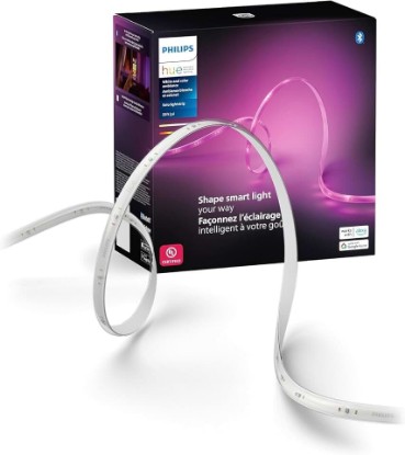 Picture of Philips Hue Indoor 16 Ft Smart LED Solo lightstrip Base Kit - 1 Pack - Control with Hue App - Compatible with Alexa, Google Assistant and Apple HomeKit