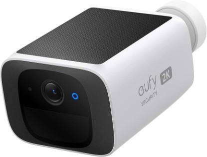 Picture of eufy Security SoloCam S220, Solar Security Camera, Wireless Camera Outdoor | 2K Resolution, Continuous Power, Built-in 8GB, No Subscription, HomeBase 3 Compatible, for Outdoor Surveillance