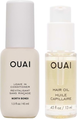 Picture of OUAI North Bondi Leave-In Conditioner & Hair Oil Travel Size Set, 2 Count, 1.5 oz Each