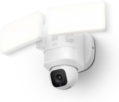 Picture of eufy Security Floodlight Camera E30, 2K, AI Detection & Tracking, Outdoor | 360° Coverage, Pan & Tilt, 2000 Lumens, Built-in Siren, 24/7 Recording, 2.4GHz Wi-Fi, No Monthly Fee