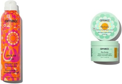 Picture of amika perk up plus extended clean dry shampoo + the kure intense bond repair mask