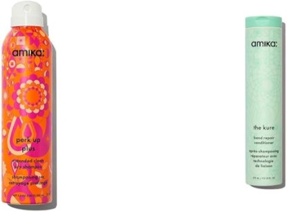 Picture of amika perk up plus extended clean dry shampoo 5.3oz & the kure bond repair conditioner 275ml bundle
