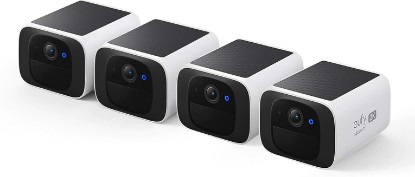 Picture of eufy Security SoloCam S220 4-Cam Pack,Solar Security Camera | Wireless Outdoor Camera, Continuous Power, 2K Resolution, Wireless, 2.4 GHz Wi-Fi, No Monthly Fee, HomeBase 3 Compatible