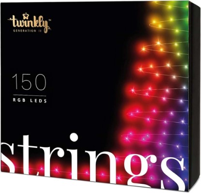 Picture of Twinkly App Controlled Christmas Light String Smart Home Lighting Decoration for Indoor and Outdoor Use, 150 RGB LED, 39.5ft