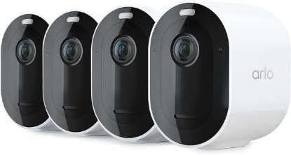 Picture of Arlo Pro 5S - Wireless Security Camera 2K HDR - 4 Cameras, White | Wireless Outdoor, Rechargeable Removeable Battery, Event Captions, Emergency Response, 1-Month Trial of Secure Plan Included