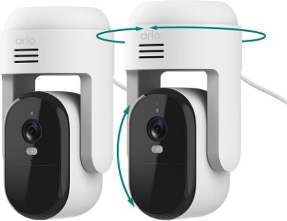 Picture of Arlo Essential Outdoor Pan Tilt Zoom Security Camera 2K Wired - 2-Cam | 360° pan & 180° tilt; Outdoor camera; Person, vehicle, package & pet detection; Auto motion tracking; 1-mo Secure plan incl.