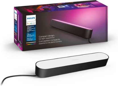 Picture of Philips Hue Smart Play Light Bar Base Kit, Black - White & Color Ambiance LED Color-Changing Light - 1 Pack - Requires Bridge - Control with App - Works with Alexa, Google Assistant and Apple HomeKit