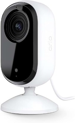 Picture of Arlo Essential Indoor Security Camera 2K (2nd Gen, 2023 Release) - Wired Plug-in Power, Person Recognition, Animal Detection, 1-Month Trial of Secure Plan, Automated Privacy Shield, 1 Cam, White