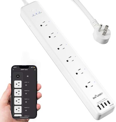 Picture of BN LINK Smart Plug Power Strip，Surge Protector with 6 Individually Controlled Smart Outlets, 4 USBs (incl. 20W USB-C), Compatible with Alexa and Google Home Global Recycled Standard