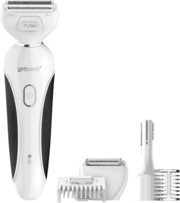 Picture of Conair Girlbomb Body & Face Shaver for Women, Cordless, 75-Minute Runtime | Dual-blade design for body and facial hair removal for women, complete with a dual-blade trimmer and guide comb