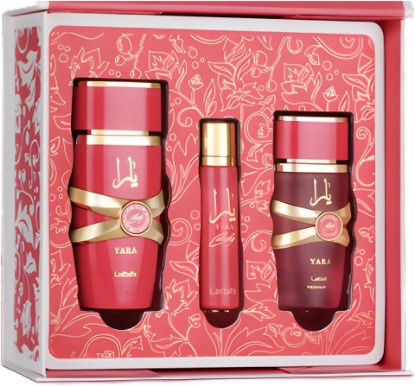 Picture of Lattafa Yara Candy Gift Set – 100ml Eau de Parfum, 12ml Travel Perfume & 50ml Hair Mist | Sweet Fruity Creamy Arabic Fragrance for Women | Long-Lasting Perfume Trio