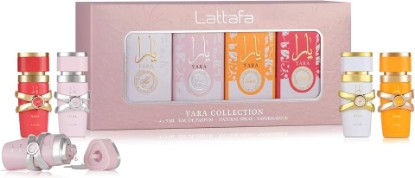 Picture of Lattafa Yara Collection – 4 × 5 ml Eau de Parfum Gift Set for Women (Yara + Yara Moi + Yara Tous + Yara Candy)