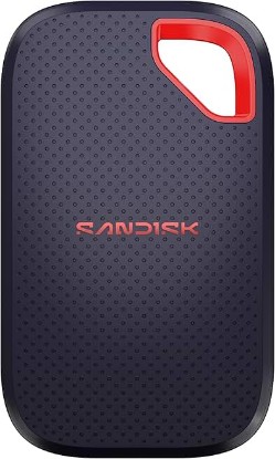 Picture of Sandisk 2TB Extreme Portable SSD (New Model) - up to 2000MB/s Transfer speeds - USB Type-C connectivity, Reliable Durability - Black - SDSSDE70-2T00-G25