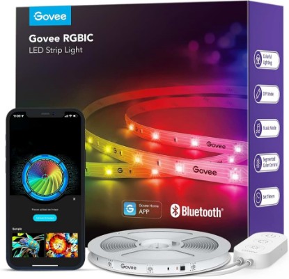Picture of Govee 32.8ft RGBIC LED Strip Lights, LED Lights for Bedroom, APP Control | DIY Multiple Colors on One Line, Color Changing Lights for Home Decor, Bluetooth Strip Lights with APP Control
