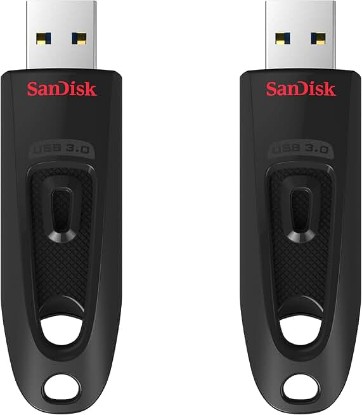 Picture of Sandisk 64GB 2-Pack Ultra USB 3.0 Flash Drive (2x64GB) - SDCZ48-064G-GAM462, Black