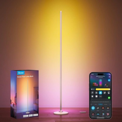 Picture of Govee RGBIC Floor Lamp Basic, 1000lm LED Corner Lamp | Works with Alexa, Smart Modern Floor Lamp with Music Sync and 16 Million DIY Colors, Color Changing Standing Lamp for Bedroom