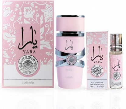 Picture of Lattafa Yara 2-piece Fragrance Bundle for Women (3.4 Oz Eau de Parfum Spray + 0.34 Oz Concentrated Perfume Oil)