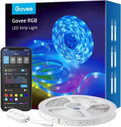 Picture of Govee Smart RGB LED Strip Lights 16.4ft, Work with Alexa, Google Assistant | APP WiFi Control, 16 Million Colors, DIY Mode, 64 Scene Modes, Music Sync, LED Lights for Bedroom, Home Decor