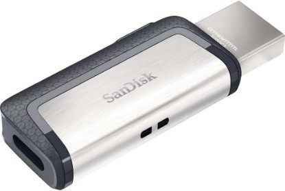 Picture of Sandisk 128GB Ultra Dual Drive USB Type-C - USB-C, USB 3.1 - SDDDC2-128G-G46, Gray