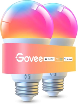 Picture of Govee LED Smart Light Bulbs, 1000LM RGBWW A19 75W E26 Base 2 Pack | Color Changing Light Bulb, Work with Matter Alexa and Google Assistant, Smart Bulbs for Bedroom, Living Room