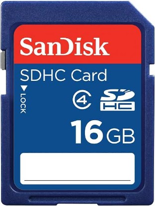 Picture of Sandisk Flash 16 GB SDHC Flash Memory Card SDSDB-016G (Label May Change)