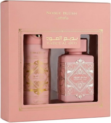 Picture of Lattafa Badee Al Oud Noble Blush 2 Pcs Gift Set With 100ml EDP + 200ml Perfumed Spray